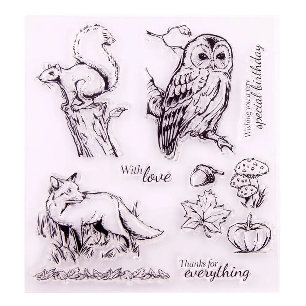 Clear Silicone Stamps For Card Making - Timbres transparents en caoutchouc de Silicone,