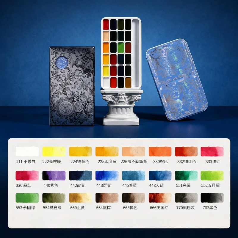 Rubens, ensemble de 24 couleur - Watercolor Paint Set Solid Pigment avis et prix